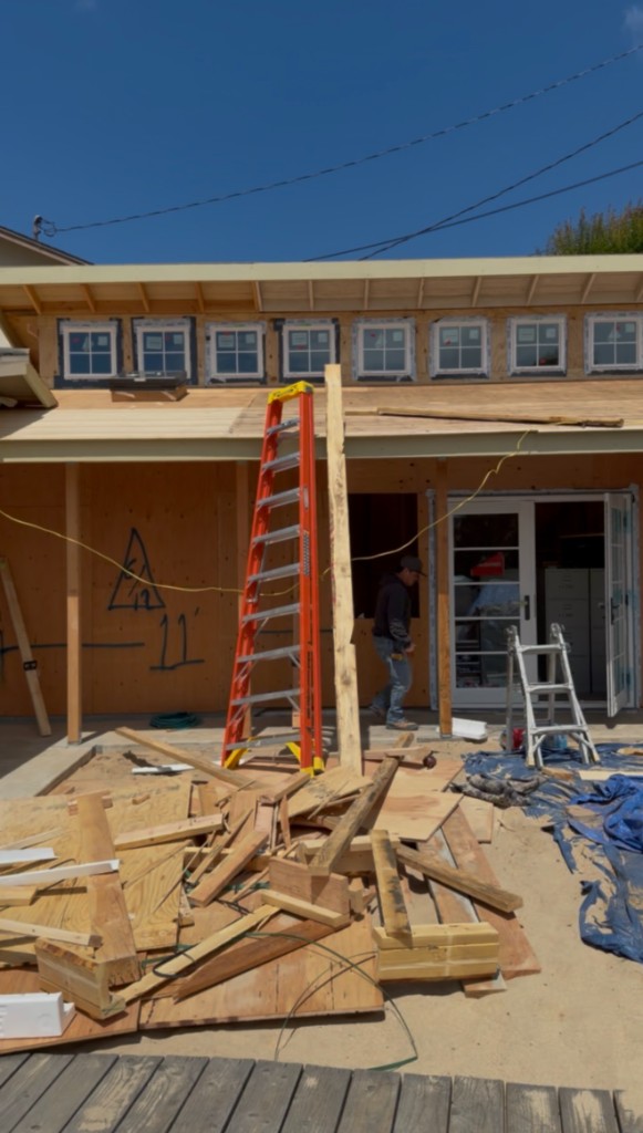 Addition renovation with crew on site